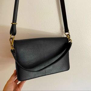 Madewell Crossbody Bag, Black Leather
